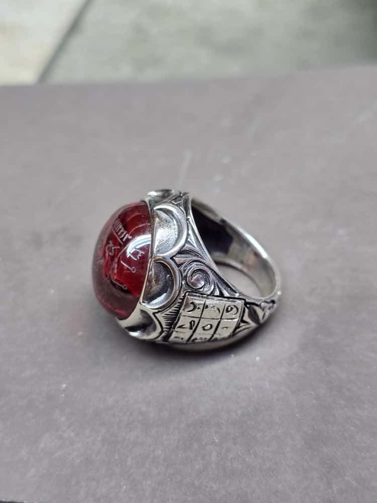 Hüddam Tılsımlı Kişiye Özel Gümüş Yüzük