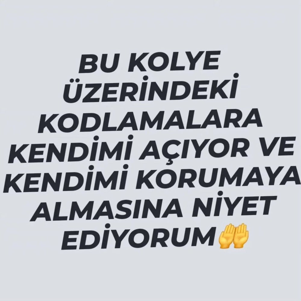 Korumalı Dualı Katlanır Kolye