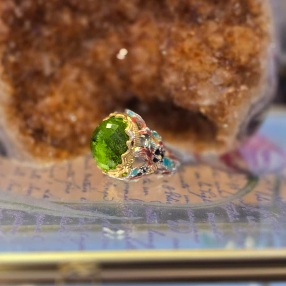 Mineli Gümüş Zırhlı Korumalı Yüzükler