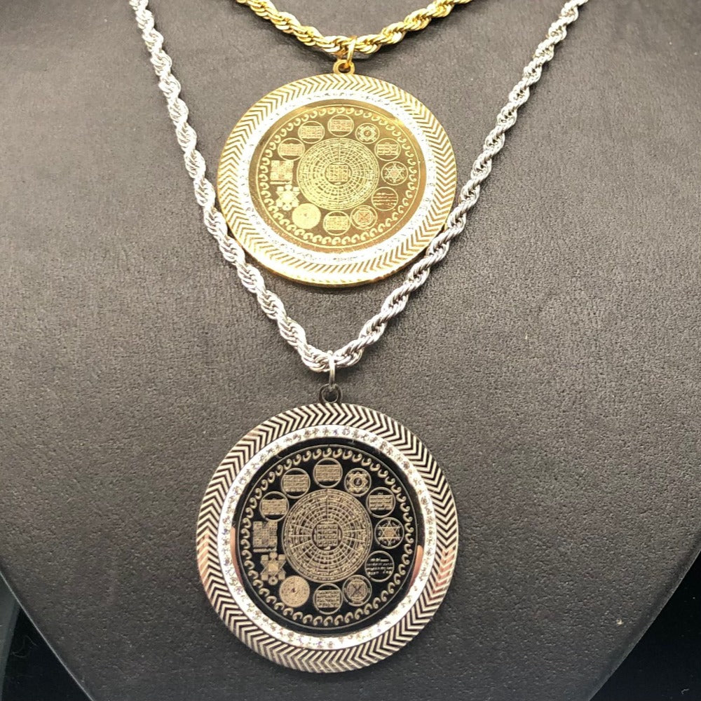 Korumalı Pırıltılı Çelik Kolye