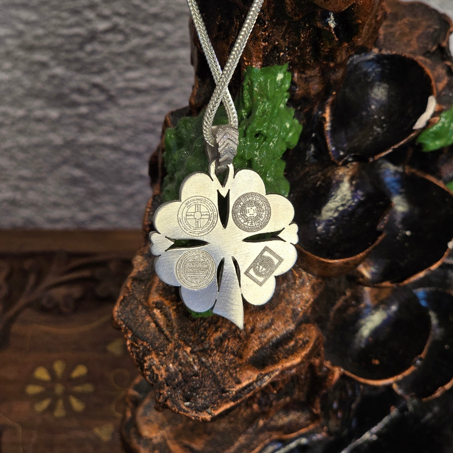 Dualı Yonca Gümüş Kolye