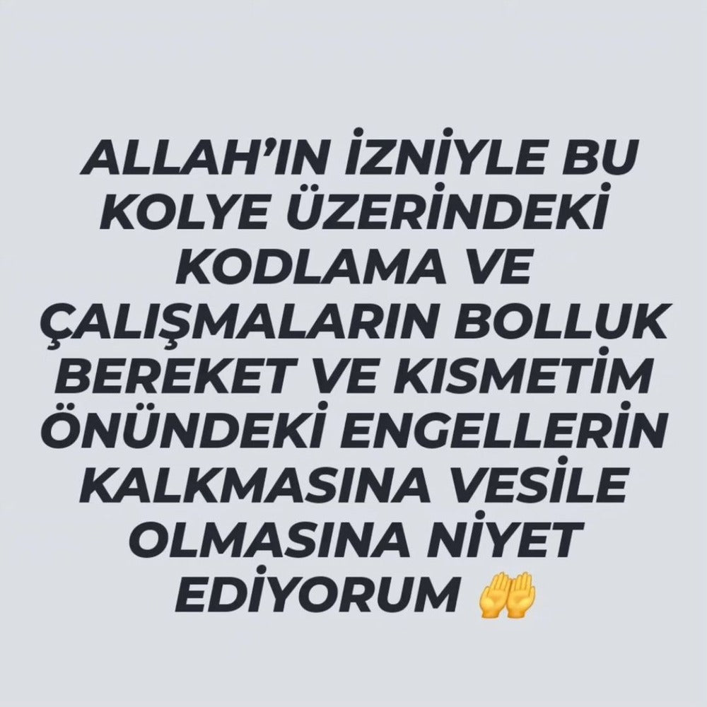 Korumalı Dualı Katlanır Kolye